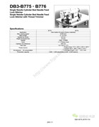 兄弟DB3-B775，B776筒型針送料自動切線縫紉機附件手冊