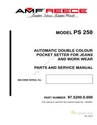 利是PS 250牛仔褲和工作服的自動雙色口袋定型機使用說明書