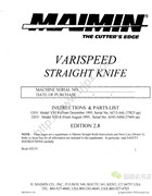 Maimin Variable speed straight knife使用說明書及零件手冊