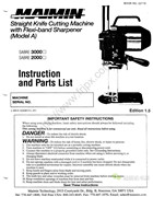 Maimin Saber 2000 - 3000使用說明書及零件手冊