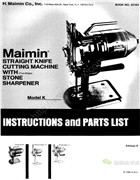 Maimin Model K使用說明書及零件手冊