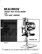 Maimin Model M使用說明書及零件手冊