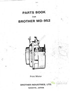 兄弟MD-952工業縫紉機用交流伺服電動機零件手冊
