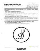 兄弟DB2-DD7100A電腦平縫機使用說明書